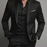 Men's Two-Button Suit Set Slim Fit Jacket and Pants, Versatile for Business, Casual Wear and Parties, Ideal for Young Professionals and Gifts, Tailored Suit Set