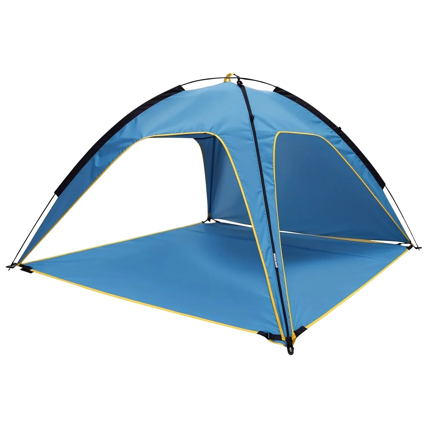 Portable 4-6 Person Tent, Solid Blue 190T Polyester Sun Shelter with UPF 50+ Protection, Quick and Easy Setup & Built-in Ceiling Hook