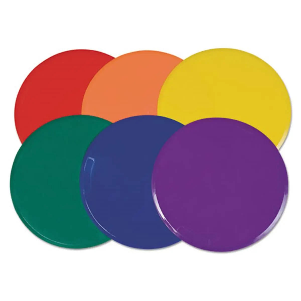 212 MAIN Extra Large Poly Marker Set - 12 in Diameter, 6 Spots per Set, Assorted Colors, Marker Pen for Sports & Outdoor Fitness