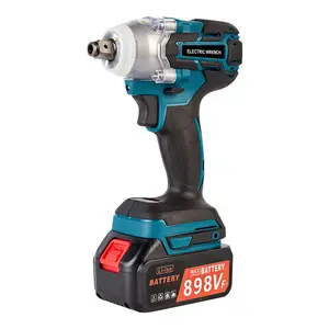 Brushless Electric Impact Wrench - 1/2 Inch Cordless Tool for Makita 18V Battery, High Torque with LED Light for Truck Repair and Maintenance