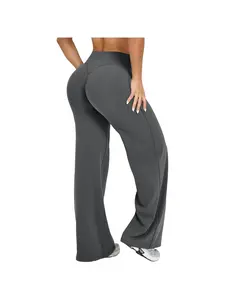 Straight-Leg Yoga Pants for Women Slimming Quick-Dry High-End Feel No Embarrassing Lines Wearable Elastic Sports Long Pants Casual Fitted Bottoms