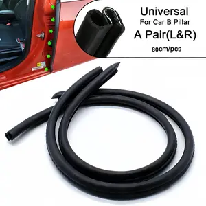 B-Pillar Sealing Strip Car Silent Sealing Strip 2 PCS. Windproof Dust-Proof Noise Reducing Steel Frame with Buckle EPDM Rubber Strip for Enhanced Door Seal. Car Weather Striping, Weather Removal Guard For Car Soundproofed, Auto Finishing Edge Protector