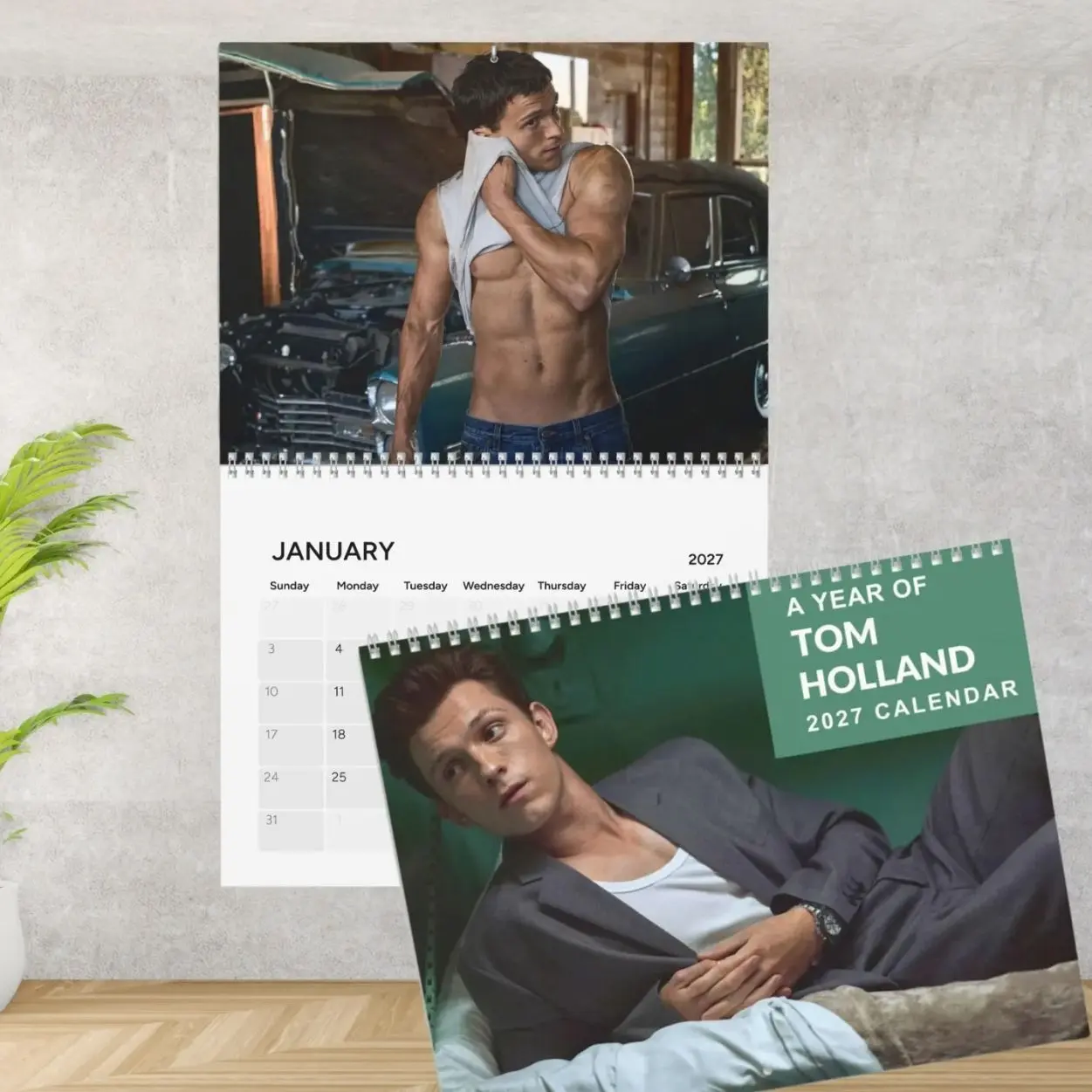 Tom Holland 2027 Wall Calendar, Spidey Calendar Celebrity Fan Gift, Man Of The Year Calendar