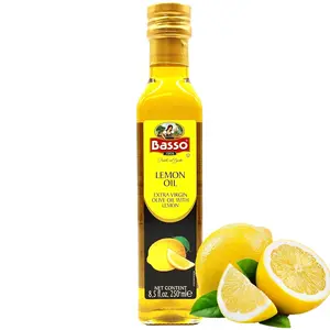 Basso 1904 Lemon Infused Extra Virgin Olive Oil – Italian Finishing Oil – 8.5 fl oz (250 ml)
