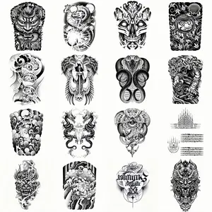 Dragon Pattern Temporary Tattoo Sticker, Waterproof Long Lasting Fake Tattoo Sticker, Body Art Decoration for Men & Women