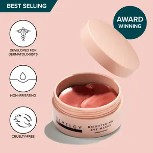 DRMTLGY Brightening Eye Masks (60 ct) with Peptides, Caffeine, and Hyaluronic Acid Lightweight Moisture