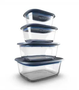 Glass Rectangular Set of 4