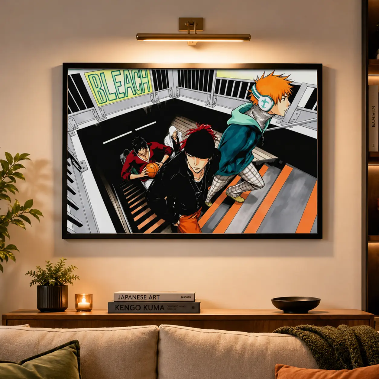 Bleach Ichigo Kurosaki Uryuu Renji Anime Poster, Street Style Classic Shonen Anime Character Poster, Collection Anime Art Decor For Bedroom, Dorm, Game Room, Study Room,  Bleach Anime Fans Gifts