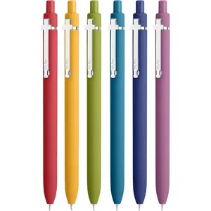 -  Journaling s, 6 Pack, 0.5 mm Black Ink, Retractable Gel s for Journaling,  Barrel with  Cross Clip, Smooth Writing Aesthetic s for Women