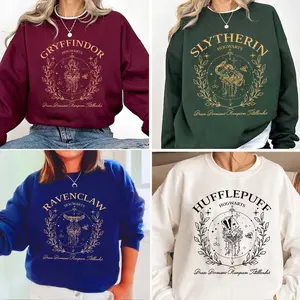 HP Hogwart Houses Vintage Shirt Sweatshirt Hoodie, Cute Witches Tee, 100% Cotton All Seasons Classic Fit