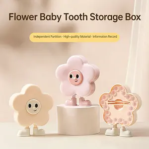 Cute Flower Milk Teeth Box, Airtight Anti-Oxidation Keepsake, Tooth Fairy Gift for Kids