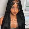 Jessbeline black braided wig full lace wig 22 inches