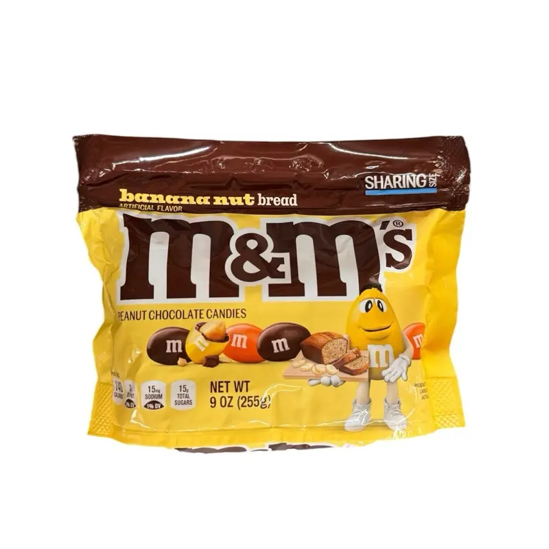 M&M Banana Bread Flavor Peanut Chocolate Candies- 1 Bag 9 oz