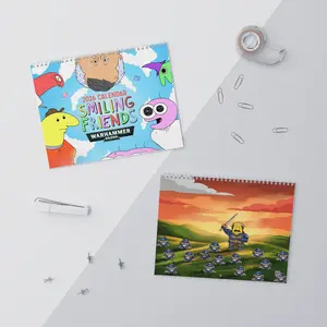 Smiling Friends Warhammer 2026 Wall Calendar, Cute Grimdark Sci Fi Fantasy Gift for Gamers and Fans