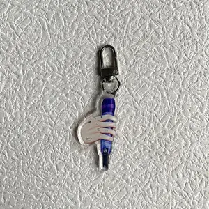 Popular Korean Boy Band Microphone with Acrylic Keychain Around Kim Tae Hyung Jung Kook Keychain Phone Case Pendant Fans Gifts