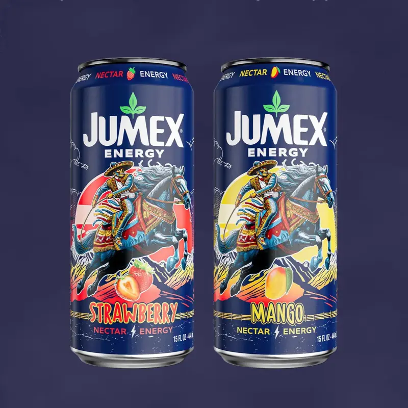 AriZona x JUMEX Energy Nectar Energy Drink, 15 oz/ 12 Pack — Strawberry, Mango & Variety