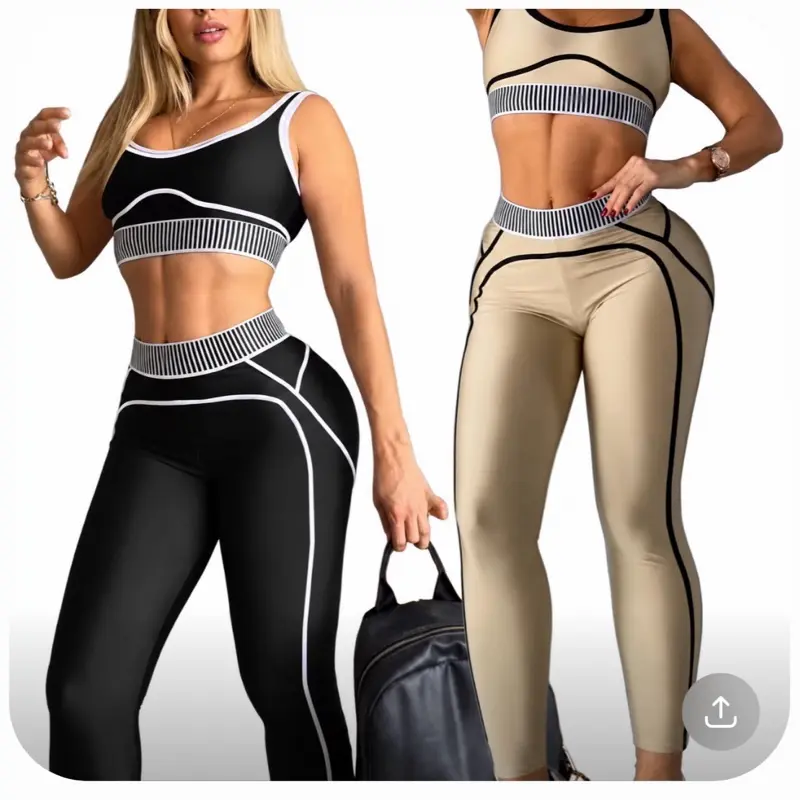 Women's DD0156 Yoga Set - Euro-American Style, High-Durability, Wrinkle-Resistant Fabric, Ideal for Fitness and Leisure