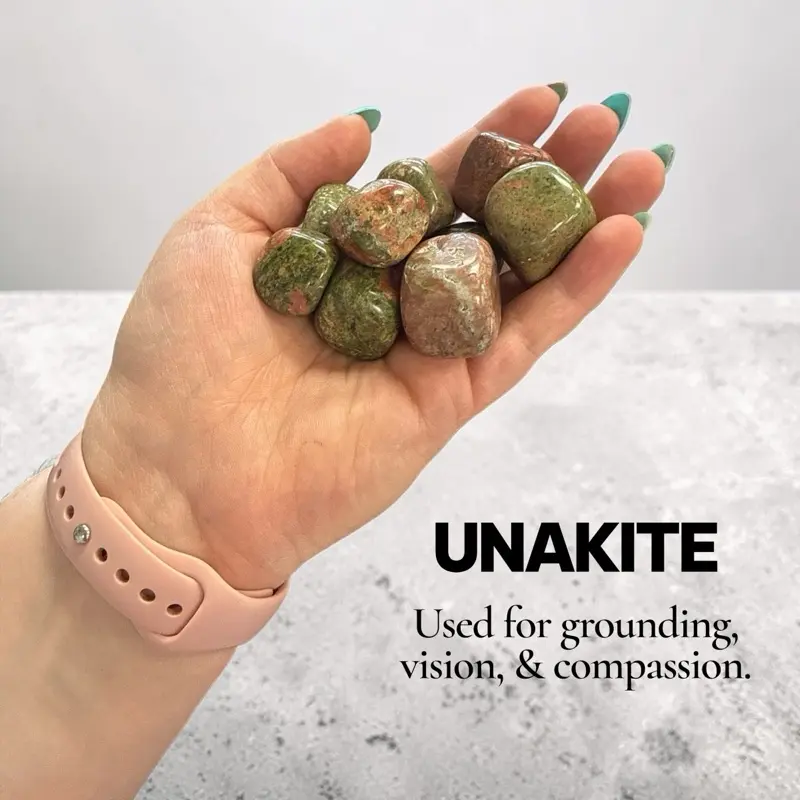 Unakite Tumbled Stone 0.5”-1”