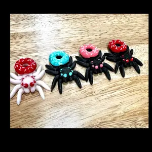 Donuts + Spiders = The Cutest Weird Combo Ever ️ #cute #fyp - Set of 4