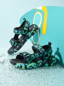 Camouflage Velcro Sandals, Boys' Outdoor Anti-Slip Soft Sole Beach Shoes, Breathable Summer Sports Sandals, Comfortable and Durable