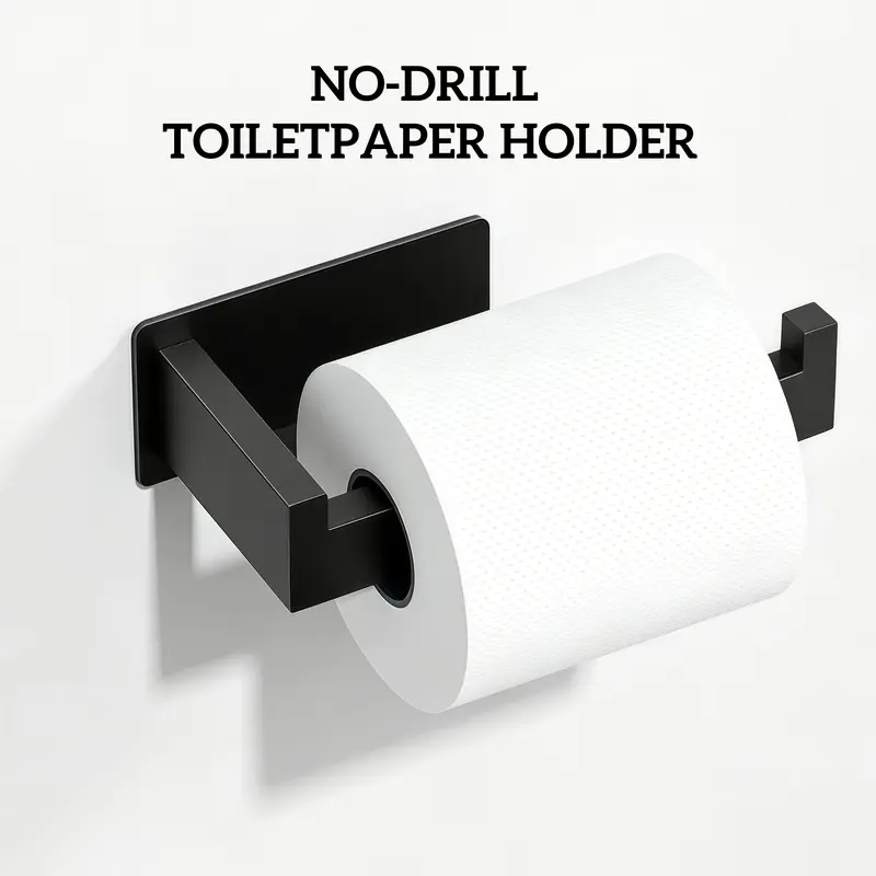 Auxmir Toilet Paper Holder,Self Adhesive Toilet Roll Holder Wall Mount, Premium Thicken SUS304 Stainless Steel, Rustproof No Drilling Toilet Tissue Holder for Bathroom Kitchen Washroom RV