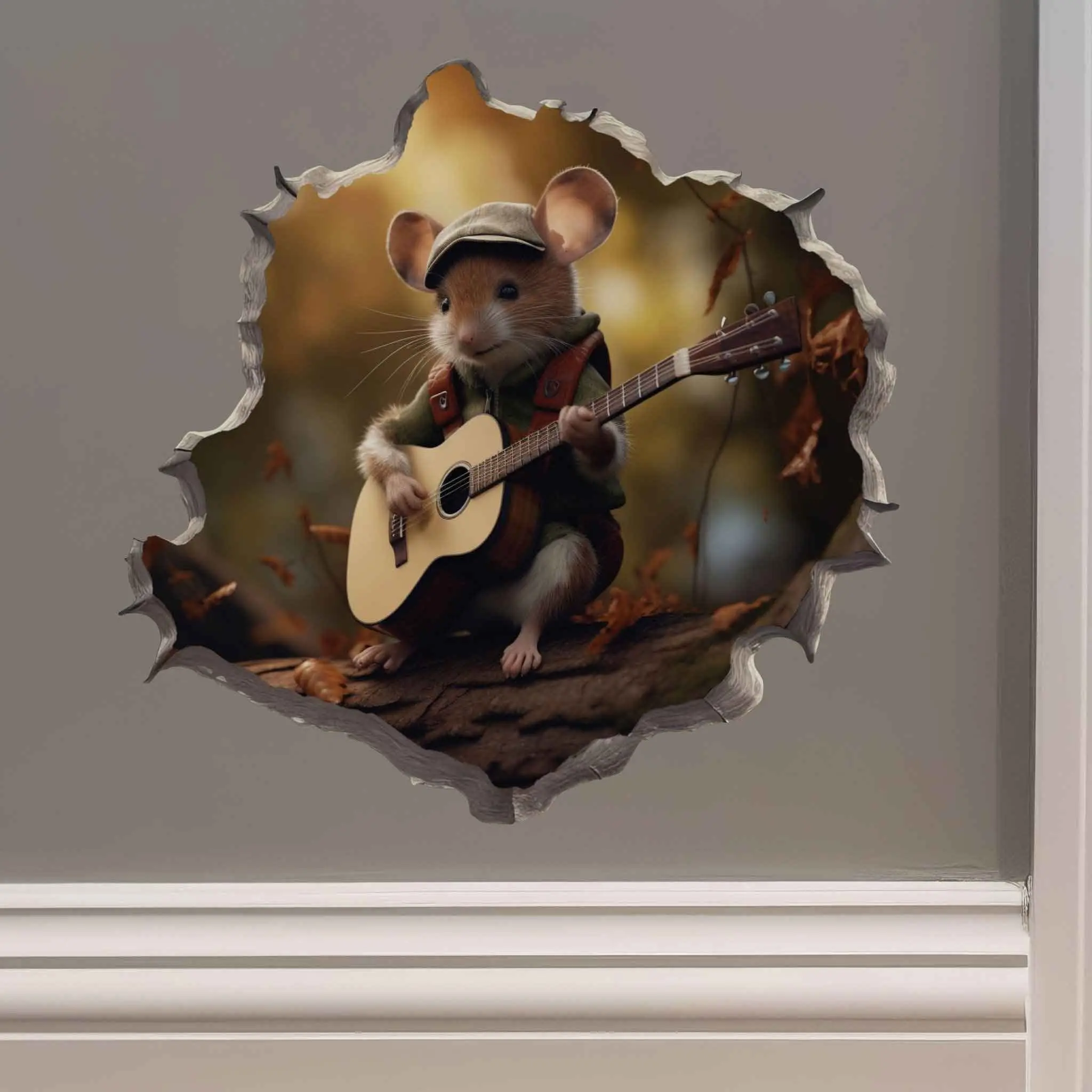 Country Mouse Hole Decal