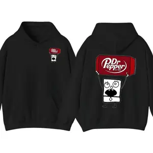 Dr Pepper Doodlebob Menswear Hoodie & T-Shirt 2-Sided Graphic Design Classic Cotton Available in All Sizes and Colors for Men and Women Perfect for All Seasons Sweatshirt Big