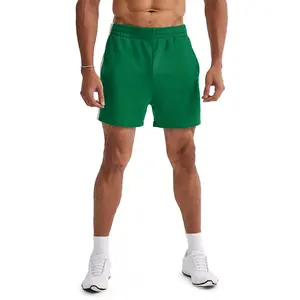 Ouber Men's 4'' Retro Gym Stripes Short Athletic Workout Bodybuilding Shorts with Pockets