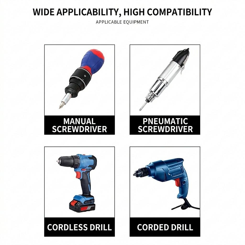 5pcs Magnetic Drywall Screw Setter, PH2 Screwdriver Bits with 1/4" Hex Shank, 50mm Plasterboard Screw Locating Drilling Tools