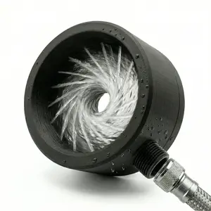 "Lil' Bro" 360 Handheld Detailer - Inward-Vortex Wand, Targeted Clean Undercarriage Power Washer, Massage Shower Head That Fits Standard Hoses (For Men, Pets)