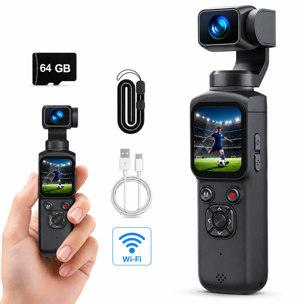 SpecHarge 4K Vlogging Camera, 75MP Rotating Lens Camera with WiFi, Tripod & 64GB Card, SummerWins DealsForYouDays