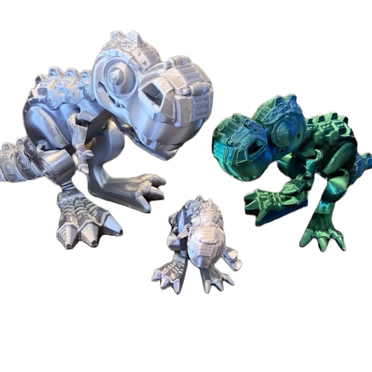 Articulated Cyborg T-Rex/Flexible Joints/Half Dinosaur, Half Cyborg Figure