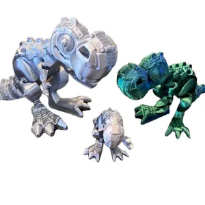 Articulated Cyborg T-Rex/Flexible Joints/Half Dinosaur, Half Cyborg Figure