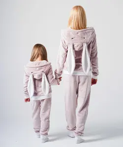 Plush Bunny Set – Soft Warm Cozy Hooded Outfit with Long Ears