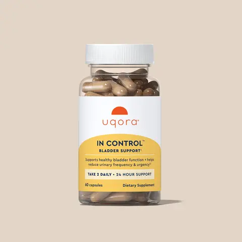 Uqora In Control Bladder Support Herbal Supplements – 60-Count Daily Dietary Supplement, 24-Hour Support, Caffeine-Free, Helps Ease Urinary Urgency