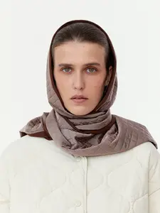 Puffer Quilted Headscarf in Beige