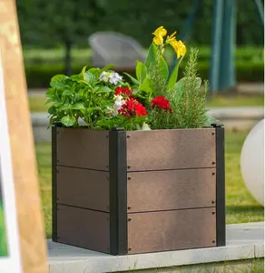 Wood Raised Garden Bed, Outdoor Rectangle Planter Box Without Bottom, Large Tall Elevated Garden Bed for Vegetables, Herbs, Flowers in Patio, Backyard, Balcony