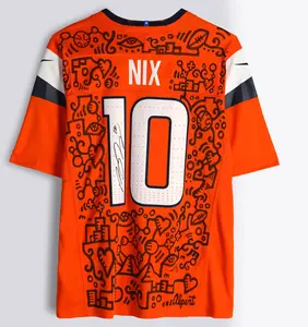 Bo Nix Denver Broncos Autographed Orange Limited Jersey - Art by Alex Alpert - Limited Edition #1/1 - FFAJAN26 - Fanatics Authentic Certified