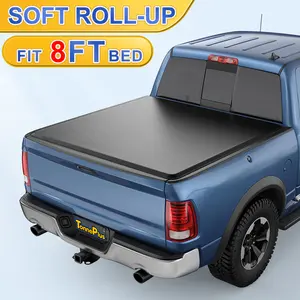 TonnePlus Soft Roll Up Truck Bed Tonneau Cover Compatible with 2002-2018 Dodge Ram 1500; 03-26 2500 3500 ; Lightning | 8FT (96") Bed |