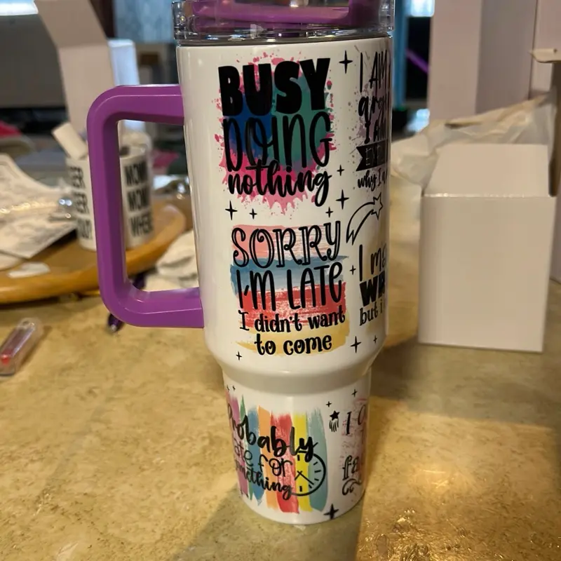 40oz Humor Tumbler Drinkwear with Fun Quotes and Colorful Designs for Daily Use