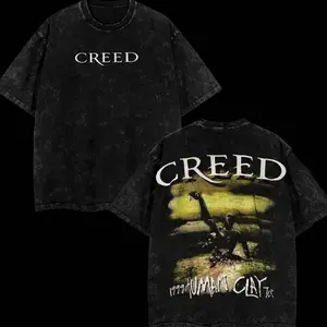 Creed Human Clay Washed T-Shirt, Double Printed Oversized Music Band Washed Tee, Rock Band Double Printed Washed Hoodie, Gift For Band Fan Crewneck Casual, Oversize shirt, Cotton tee NFS VNL OKL
