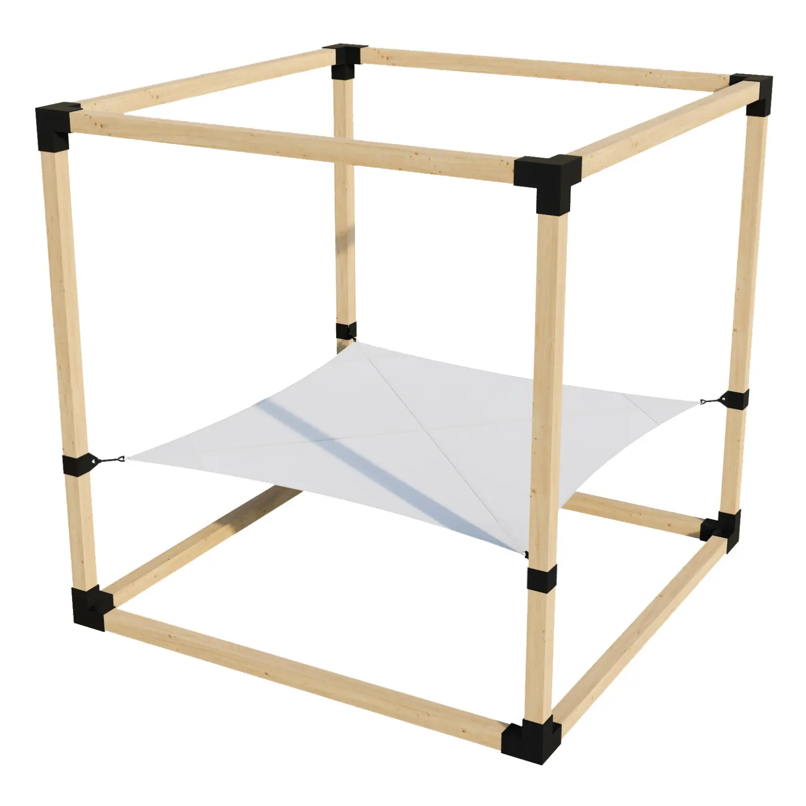 2-Person Pergola Hammock Kit - No Roof (for 4x4 Wood Posts)