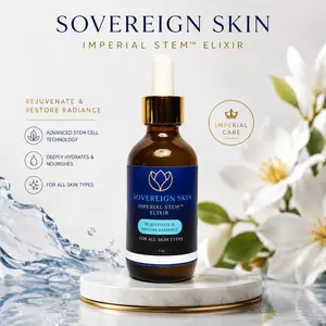 Sovereign Skin Imperial STEM-C Elixir - Vitamin C + Plant Stem Cell Brightening Serum, Advanced Radiance & Renewal Formula for All Skin Types, 2 oz