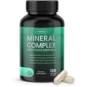 Trace Minerals Complex with 52 Essential Minerals, Chelated Ionic Mineral Blend for Electrolyte Balance, Hydration & Daily Mineral Support, 120 Capsules