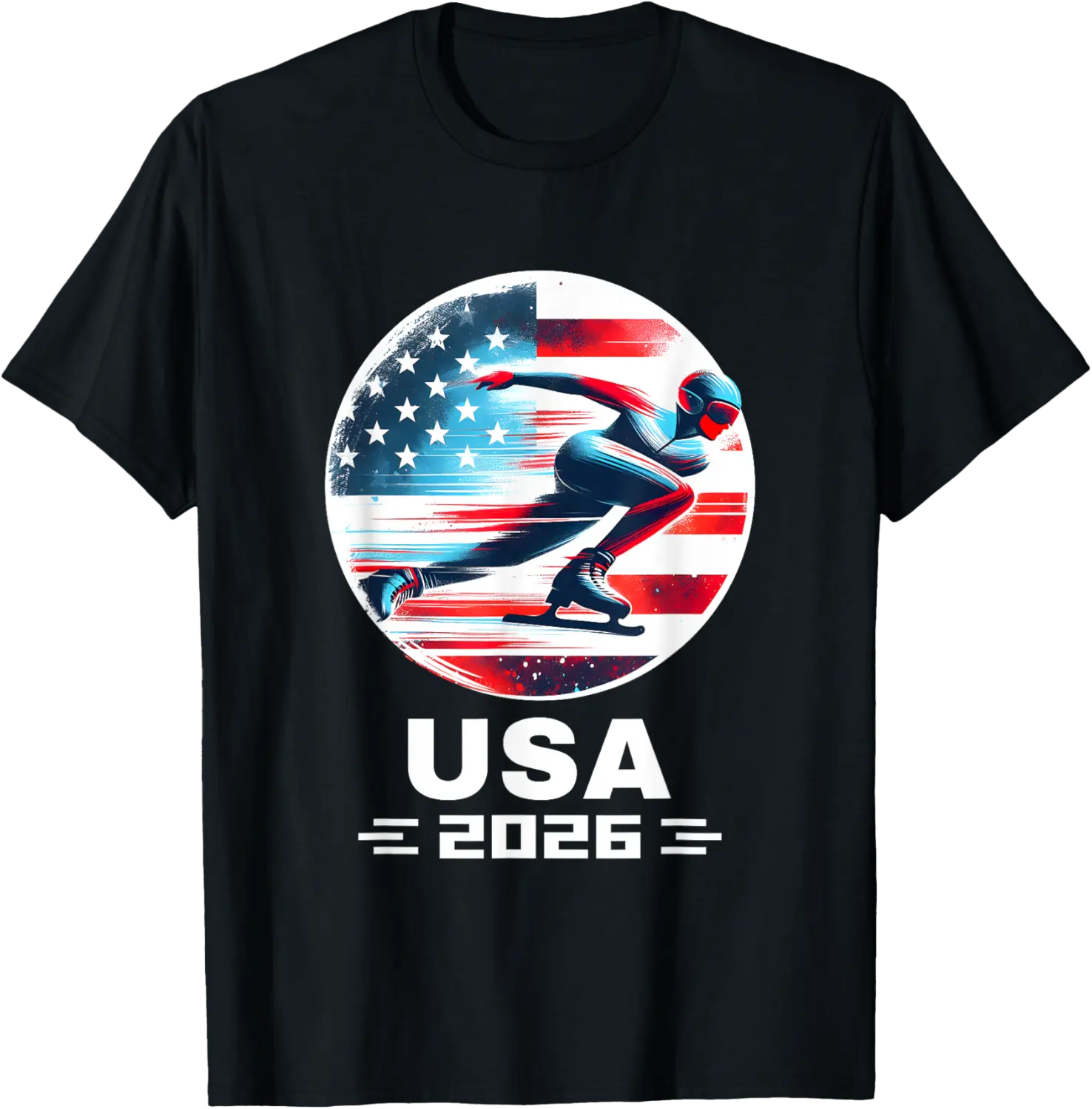 USA Team 2026 Speed Skating Shirt for Men Women Kids Skating T-Shirt - Alizejaqua Shop 73B0DVGY2ZWC
