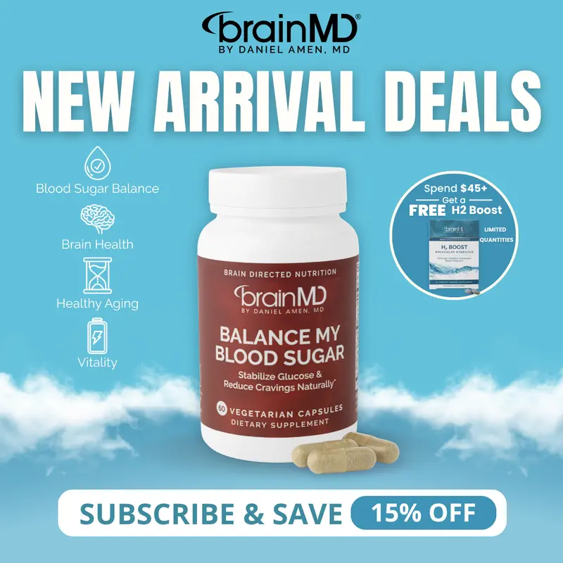 Balance My Blood Sugar | BrainMD | 60 Capsules | Blood Sugar & Metabolic Support | Craving Control & Steady Energy | GlucoVantage Dihydroberberine with Gymnema Sylvestre