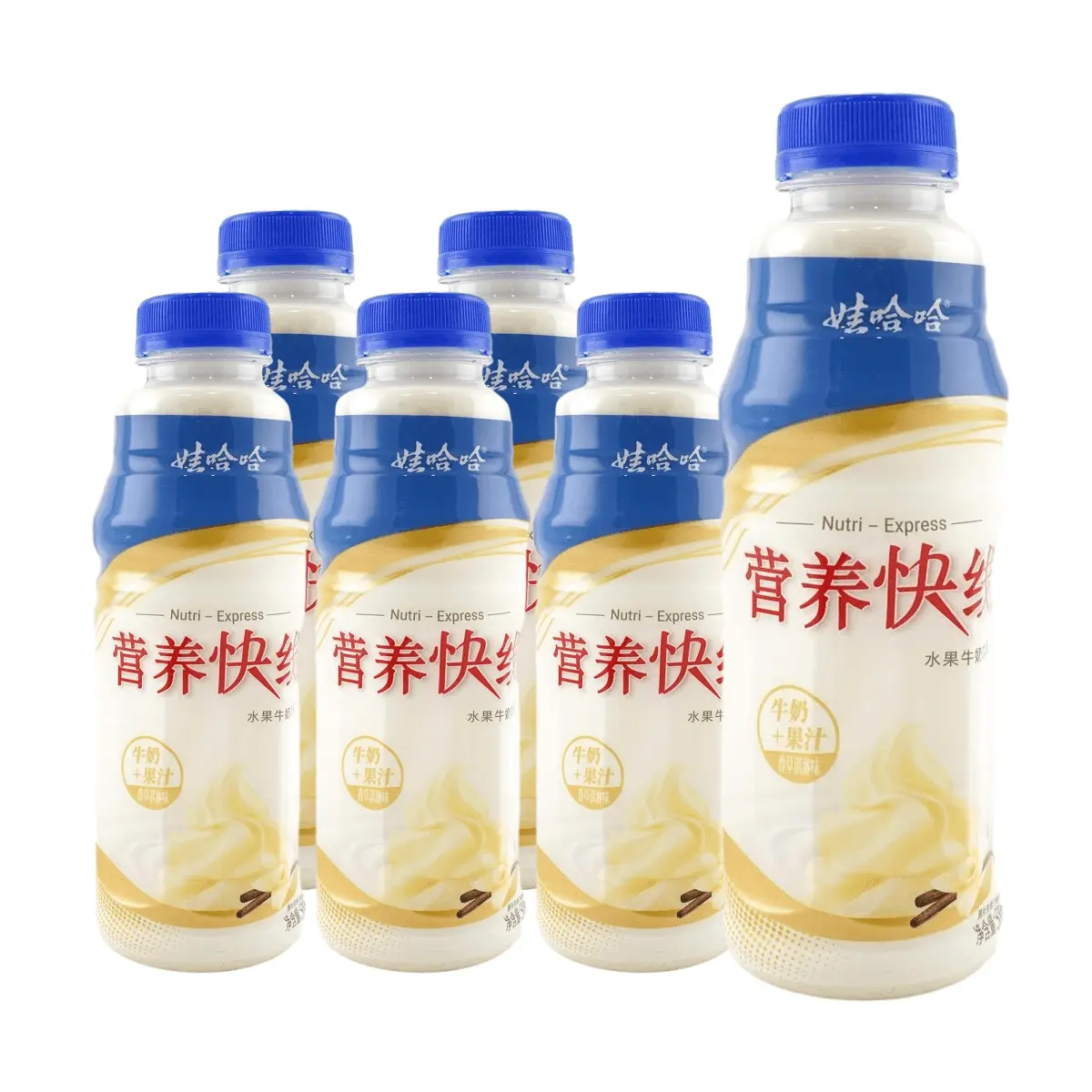6 Pack WAHAHA Nutri-Express Milk Drink Vanilla Flavor 16.9 fl oz Each - Chinese Fruit Milk Beverage