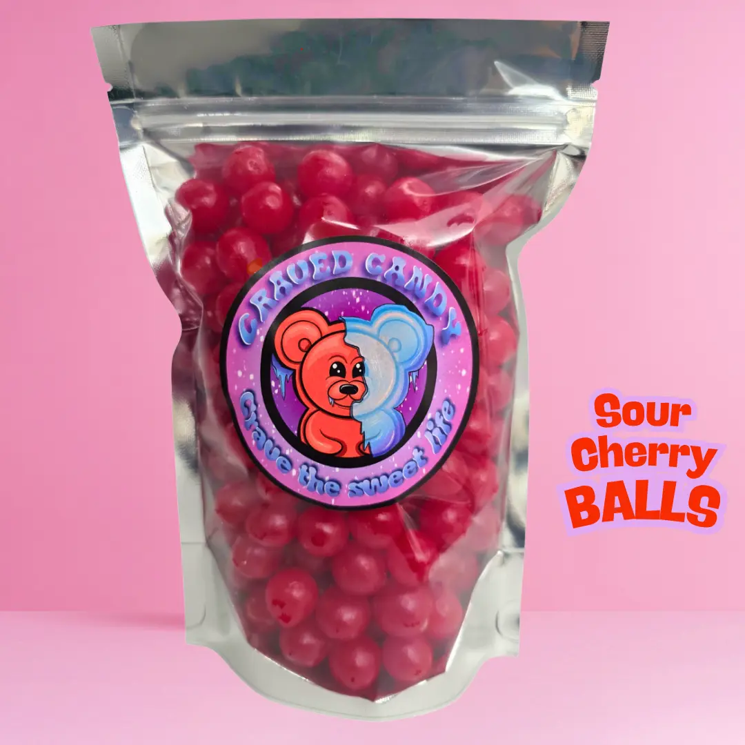 1lb Sour Cherry Balls | Classic Sour Cherry Candies | Favorite Cherry Candy Chew Treat | Sweet Cherry Snack