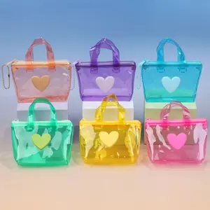 Heart-Shaped Jelly Waterproof Coin Purse Mini Handbag, Special Bags, Perfect Gift for Women, Christmas, Halloween, Valentine's Day, Birthday, Travel Essential, Handheld Bag