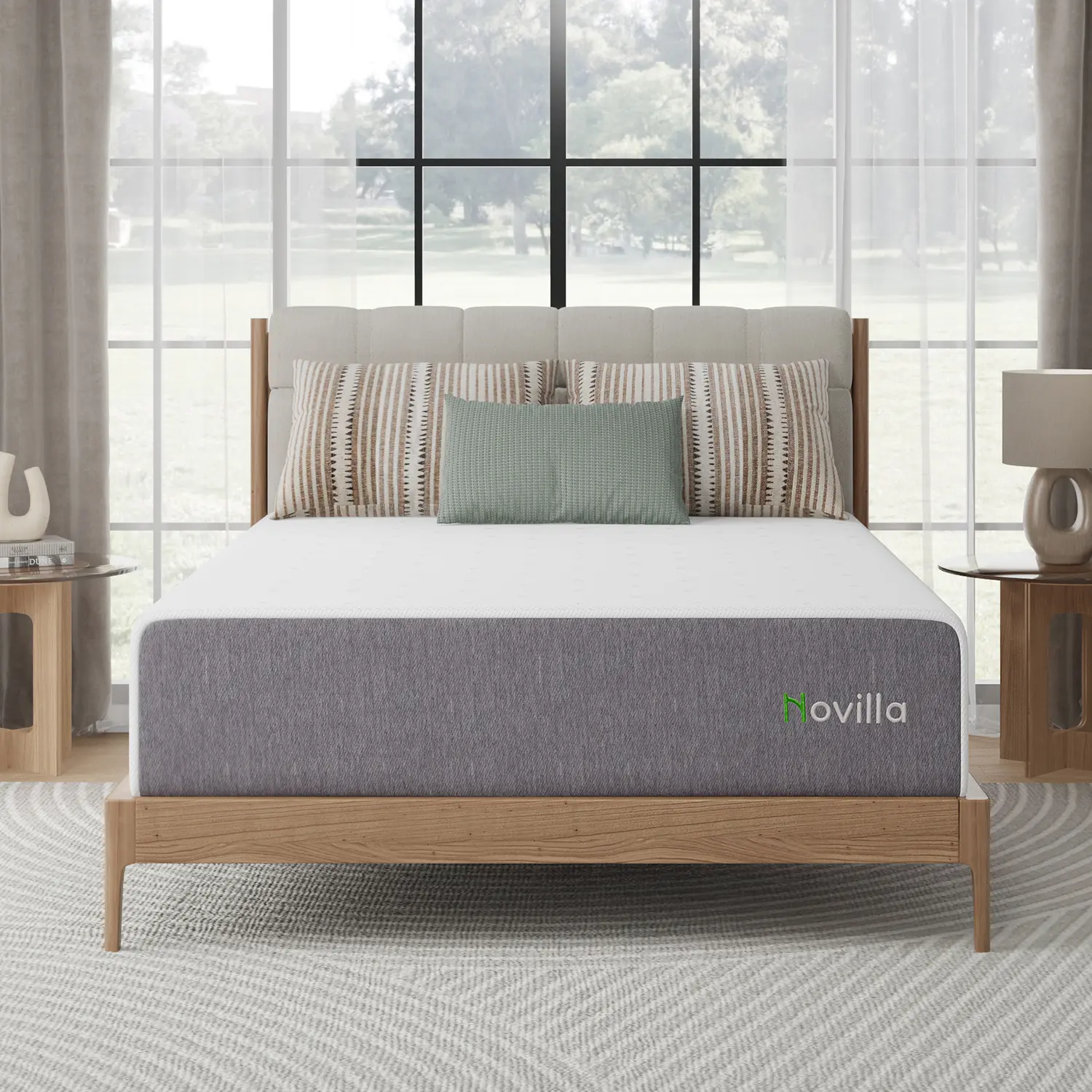 Novilla Mattress Queen Size Memory Foam Mattress in a Box for Pressure Relief & Cool Sleep Medium Firm Comfortable and Supportive,Back To School